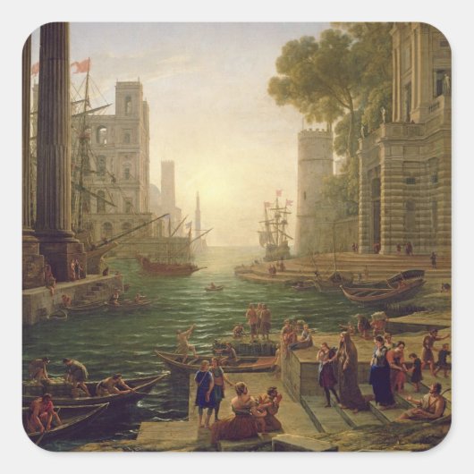 Verschiffung von St. Paula Romana at Ostia, 1637-3 Quadratischer Aufkleber (Vorderseite)