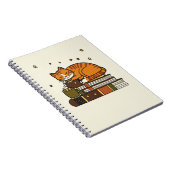 Verschlafene Katze liest Notizbuch Notizblock (Rechte Seite)
