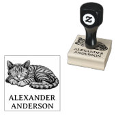 Verschlafene Kitty Personalisierung Gummistempel (Stempel)