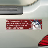 Verschlechterung der Regierung (Montesquieu) Autoaufkleber (Auf Auto)