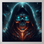 Verschleierte Schatten - Mystical Skull Art Poster (Vorne)