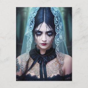 Verschleierte Tränen der Trauer Postkarte