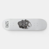 Verschleierter Schädel Skateboard (Horizontal)