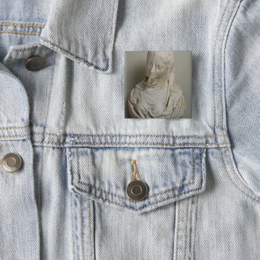 Verschleiertes Mädchen (Marmor) Button (Beispiel)
