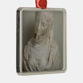 Verschleiertes Mädchen (Marmor) Silbernes Ornament (Rechts)