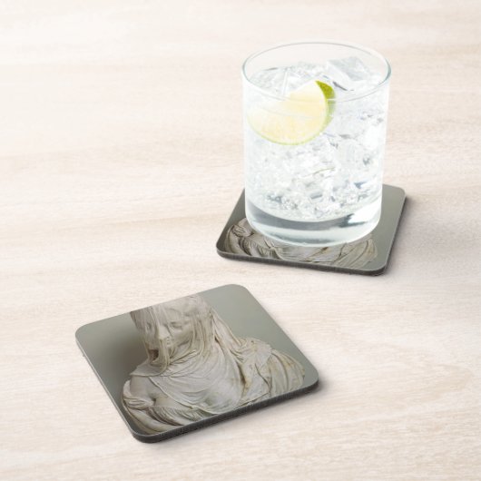 Verschleiertes Mädchen (Marmor) Untersetzer (Rechte Seite)