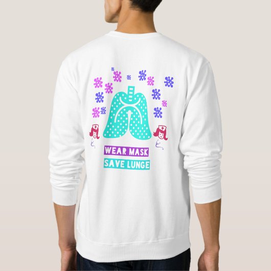 Verschleißmaske gerettet Lounge Sweatshirt (Rückseite)