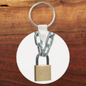 Verschließtes Schloss und Kette Schlüsselanhänger (Vorderseite)