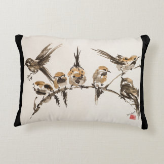 Verschlimmertes Vogel-Polyester-Akzent-Kissen 16" Zierkissen