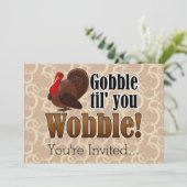 Verschlingen Sie bis Sie Wobble-lustiges Einladung (Stehend Vorderseite)