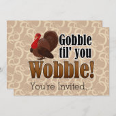Verschlingen Sie bis Sie Wobble-lustiges Einladung (Vorne/Hinten)