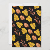 Verschlingen Sie herauf Friendsgiving Blatt-Muster Einladung (Rückseite)