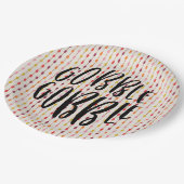 Verschlingen Sie verschlingen multi ovale Punkte - Pappteller (Schrägansicht)