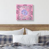 Verschlungene abstrakte Echos Leinwandkunst Leinwanddruck (Insitu (Schlafzimmer))