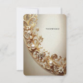 Verschlungene goldene Dankeskarte (Rückseite)