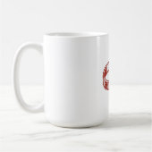 Verschlungene Hochzeitsringe Tasse - Rotes und gol (Links)