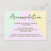 Verschlungene pastellfarbene geometrische Hochzeit Begleitkarte (Vorderseite)