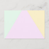Verschlungene pastellfarbene geometrische Hochzeit Begleitkarte (Rückseite)