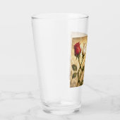 Verschlungene rote und weiße Rosen. Glas (Rechts)