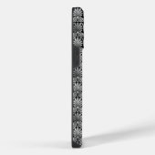 VERSCHLUNGENE SCHWARZ-SILBER-MUSTER iPhone HÜLLE (Rechte Seite)