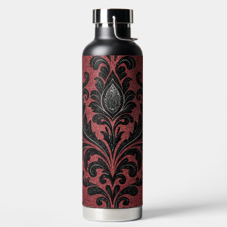 VERSCHLUNGENE SCHWARZE UND ROTE HALLOWEEN-GOTISCHE TRINKFLASCHE