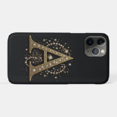 Verschlungener goldener Buchstabe A Luxus-Monogram Case-Mate iPhone Hülle (Rückseite (Horizontal))