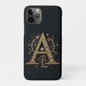Verschlungener goldener Buchstabe A Luxus-Monogram Case-Mate iPhone Hülle (Rückseite)