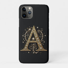 Verschlungener goldener Buchstabe A Luxus-Monogram Case-Mate iPhone Hülle