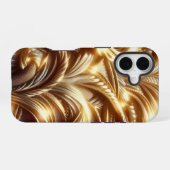 Verschlungenes Gold iPhone 16 Hülle (Rückseite (Horizontal))