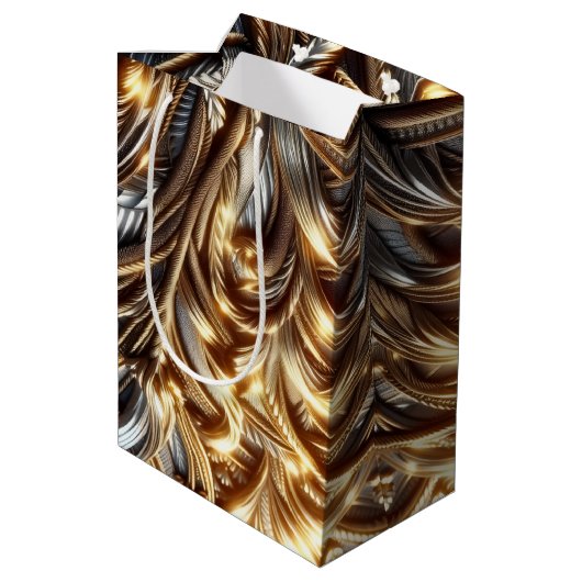 Verschlungenes Gold  Mittlere Geschenktüte (Rückseite Schrägansicht)