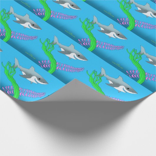 VERSCHLUSS - das Haifisch-Packpapier Geschenkpapier (Ecke)