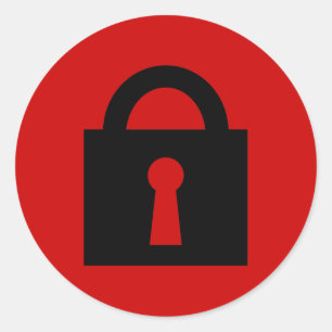 Verschluss. Streng geheim oder vertrauliche Ikone Runder Aufkleber