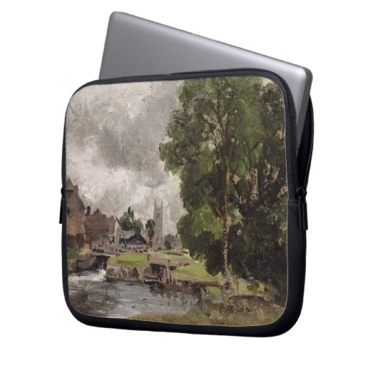 Verschluss und Mühle John Constables | Dedham Laptopschutzhülle (Vorderseite Links)
