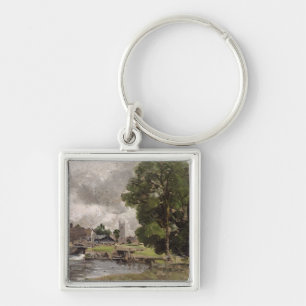 Verschluss und Mühle John Constables Dedham Schlüsselanhänger