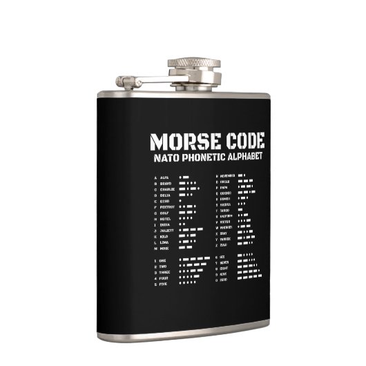 Verschlüsselte Nachrichten NATO Morse Code Black & Flachmann (Rechts)