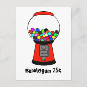 verschmierte Gumball-Maschine-Postkarte Postkarte