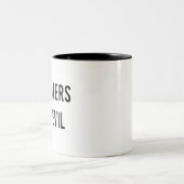 Verschmutzer sind schlecht: zweifarbige tasse (Mittel)