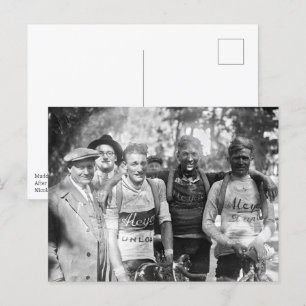 Verschmutzte Gesichter Tour de France 1928 nach de Postkarte