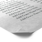 Verschmutzte Hochzeitskarte Poster (Ecke)