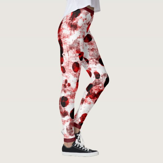 Verschmutzte rote Punkte Leggings (Rechts)
