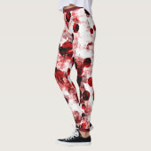 Verschmutzte rote Punkte Leggings (Links)