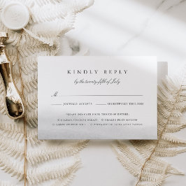 Verschmutzte RSVP-Karte mit Wahlmöglichkeit RSVP Karte