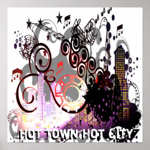 Verschmutzte Stadt Poster