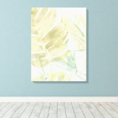 Verschmutzte tropische Blätter Leinwanddruck (Insitu (Holzboden))