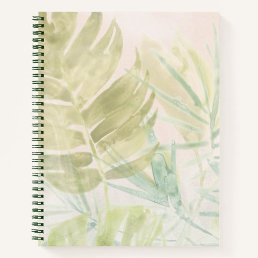Verschmutzte tropische Blätter Notizblock (Vorderseite)