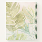 Verschmutzte tropische Blätter Notizblock (Rückseite)