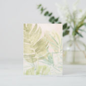 Verschmutzte tropische Blätter Postkarte (Stehend Vorderseite)