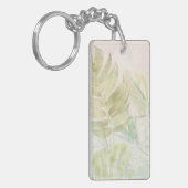 Verschmutzte tropische Blätter Schlüsselanhänger (Vorderseite links)