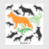Verschmutzter deutscher Schäferhund Aufkleber (Blatt)