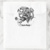 Verschmutzung, DubStep Runder Aufkleber (Tasche)
